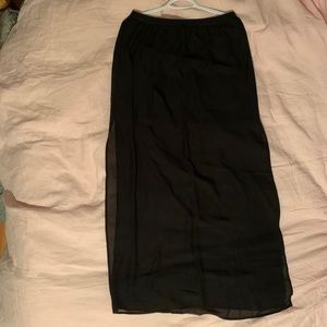long sheer skirt